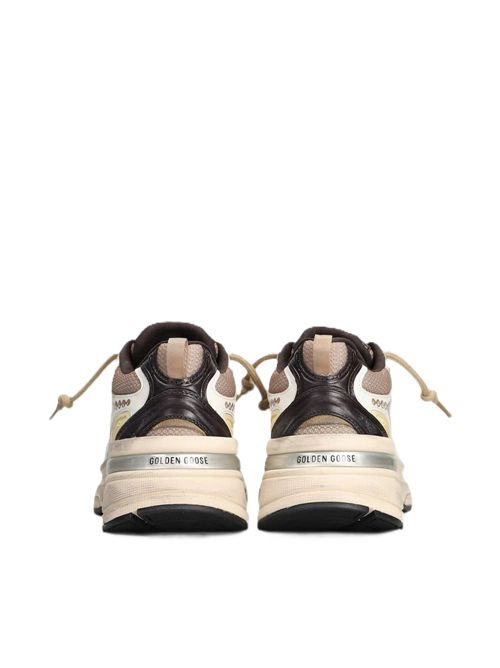 lightstar mesh upper and heel leather toe and spur tpu star Golden Goose | GWF00724.F008466.10550WHITE/BEIGE/BROWN